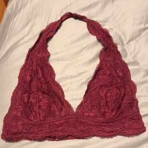 Out From Under Lace Halter Bralette